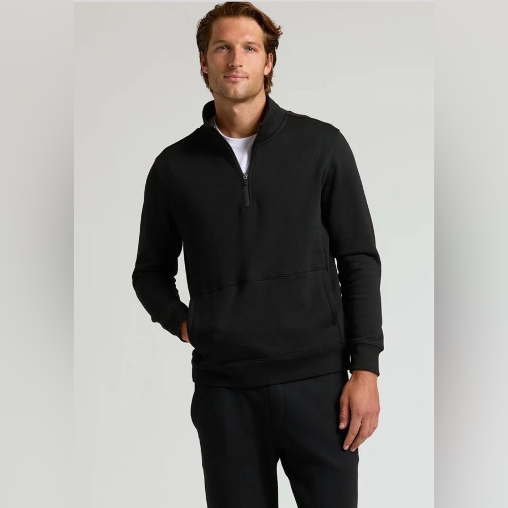 Men's Classic Black Zip-Up Sweater